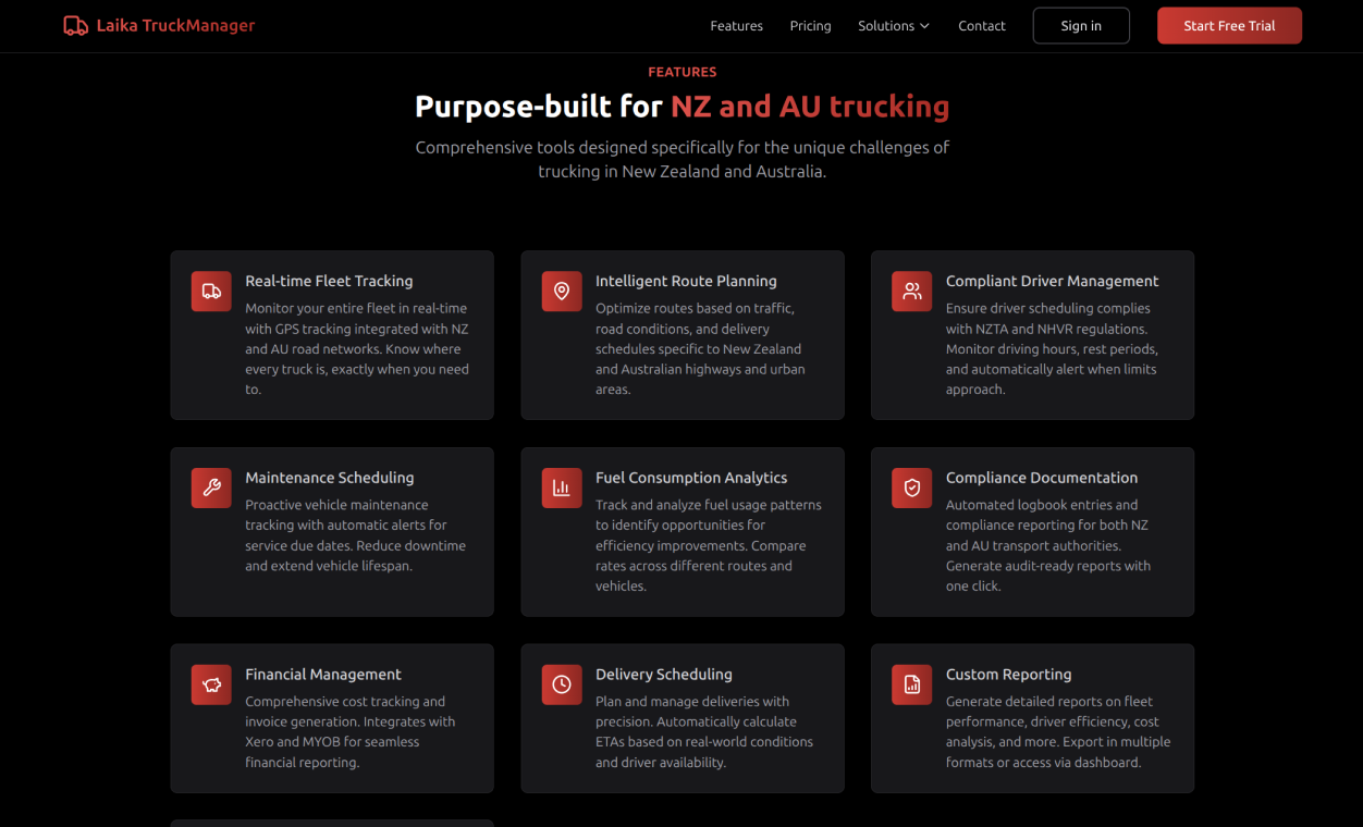 Truck Tracking Website