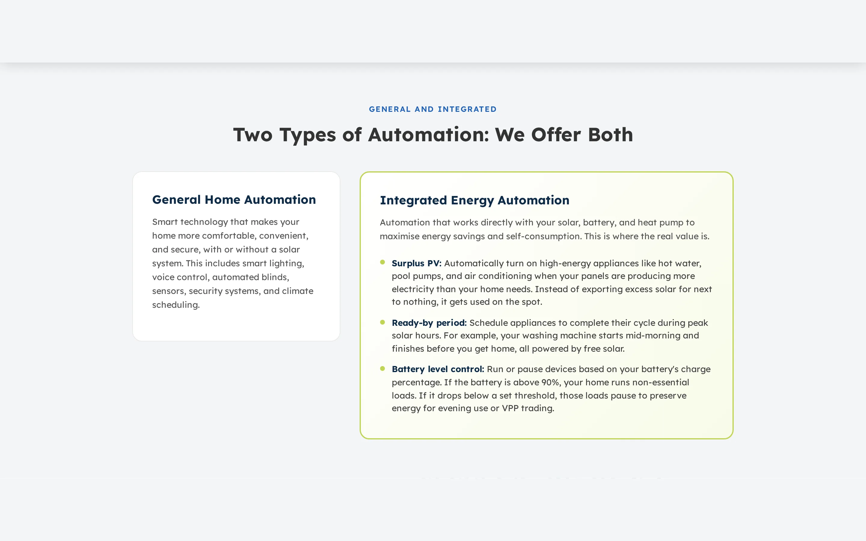 Two Types of Automation