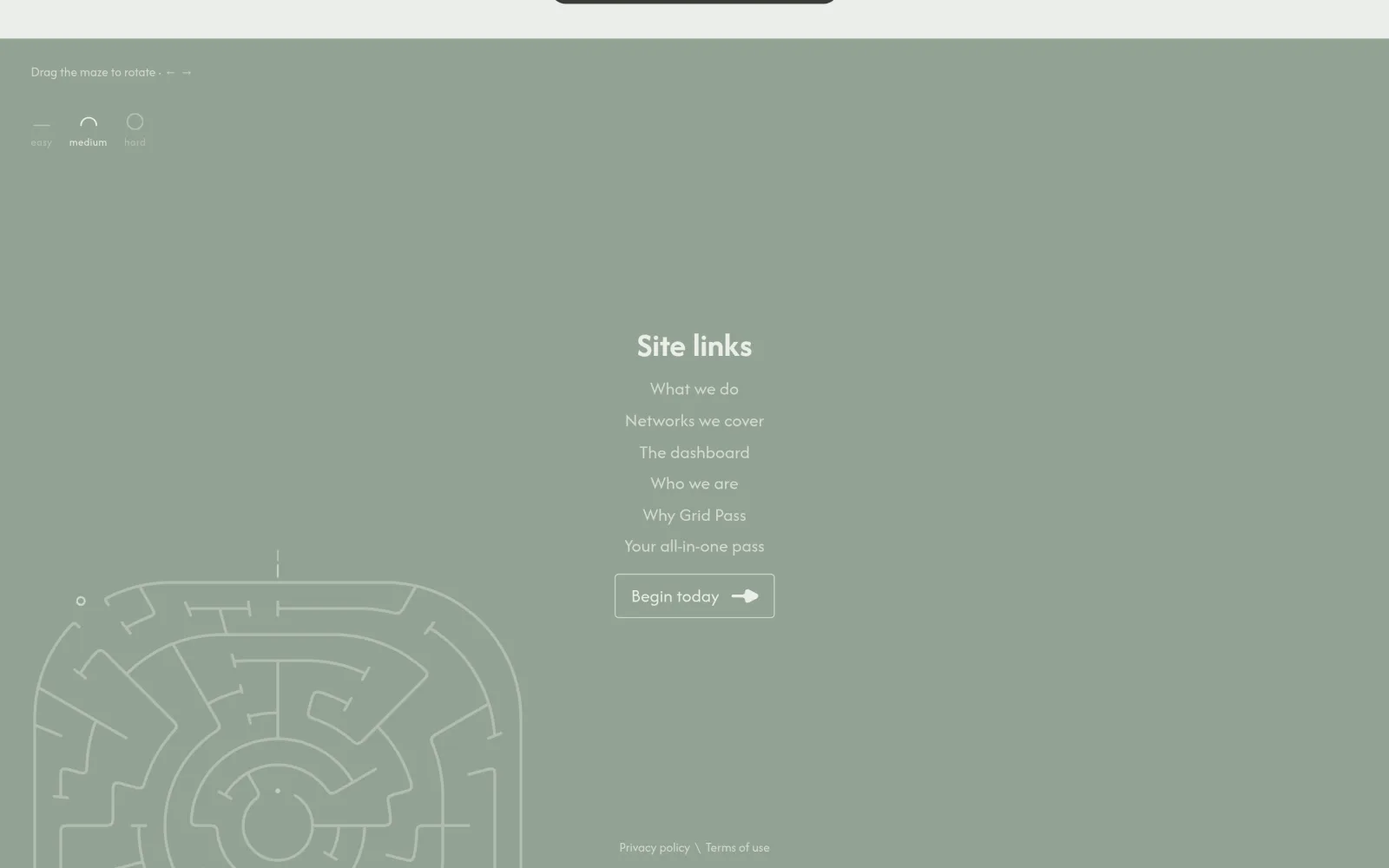 Playable Maze (Footer)