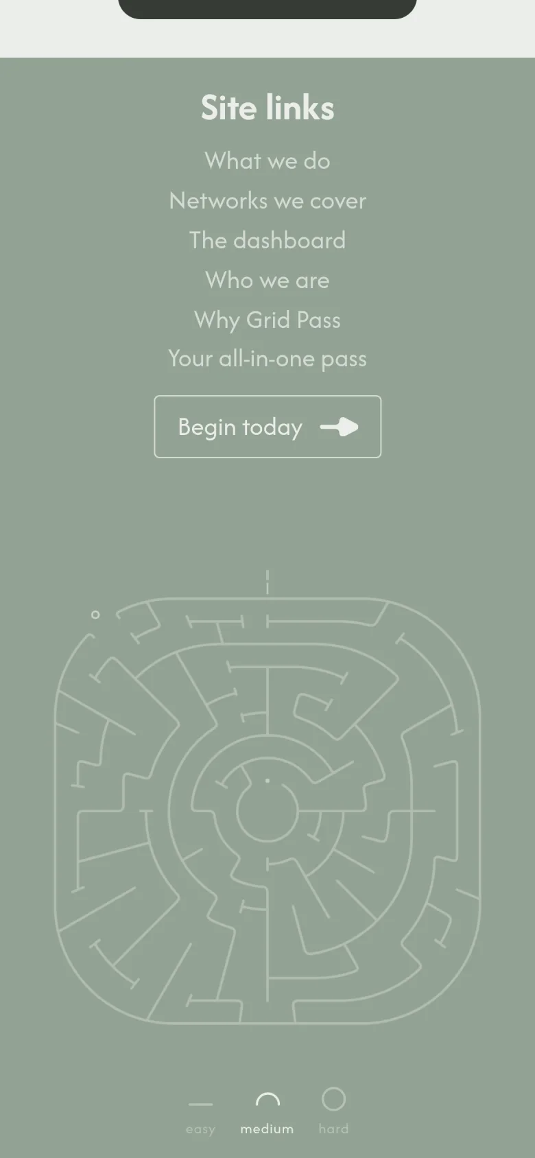 Footer Maze Game
