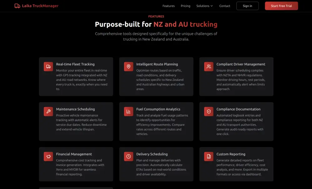 Truck Tracking Website